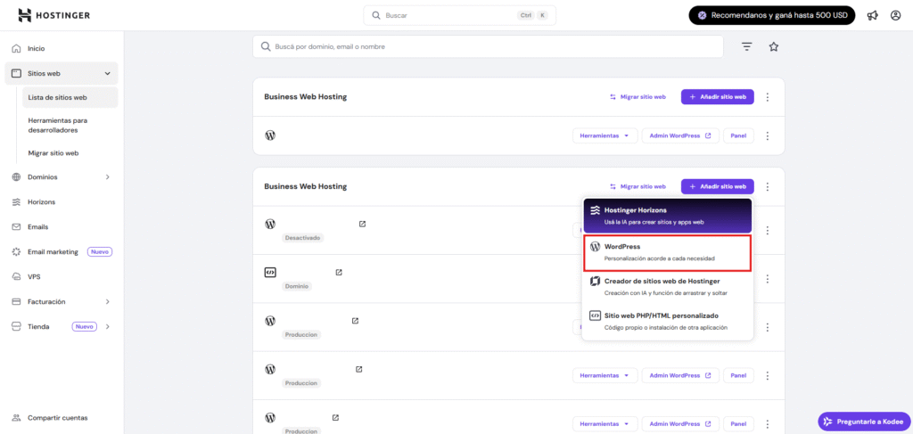 Captura del editor Gutenberg de WordPress