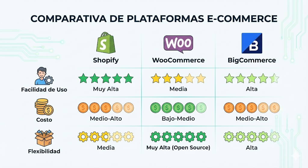 Comparativa de plataformas ecommerce: Shopify vs WooCommerce